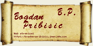 Bogdan Pribišić vizit kartica